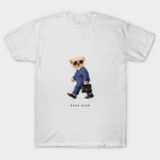 Business bear design "Rush hour" T-Shirt